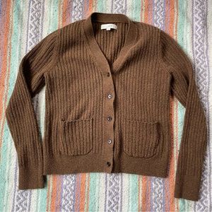 Warm Brown Loft Cardigan Large GUC 🐿️